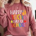 100 Days Of School Teacher And Student Comfort Colors Sweatshirt Crimson