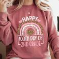 100th Day Of 2nd Grade 100 Days Of School Teacher Comfort Colors Sweatshirt Crimson