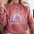 100th Day Of Kindergarten Teacher Kids 100 Days Smarter Comfort Colors Sweatshirt Crimson