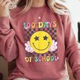 100th Day Of School Teacher Kids 100 Days Of School Comfort Colors Sweatshirt Crimson