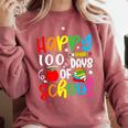 100th Day Of School Teachers Kids Girls Child Happy 100 Days Comfort Colors Sweatshirt Crimson