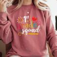 1st First Grade Squad Student Teacher Back To School Comfort Colors Sweatshirt Crimson 1st First Grade Squad Student Teacher Back To School Comfort Colors Sweatshirt Crimson