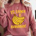 1st Grade Is Bananas Teacher Teaching Back To School Comfort Colors Sweatshirt Crimson 1st Grade Is Bananas Teacher Teaching Back To School Comfort Colors Sweatshirt Crimson