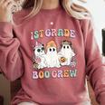 1st Grade Boo Crew Groovy Halloween Floral Ghost Kid Teacher Comfort Colors Sweatshirt Crimson 1st Grade Boo Crew Groovy Halloween Floral Ghost Kid Teacher Comfort Colors Sweatshirt Crimson