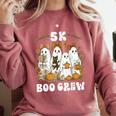 5K Boo Crew Halloween Teacher K5 Floral Ghost Trick Or Teach Comfort Colors Sweatshirt Crimson 5K Boo Crew Halloween Teacher K5 Floral Ghost Trick Or Teach Comfort Colors Sweatshirt Crimson