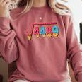67 Ice Cream Drip Meme Math Teacher School Square Root 4489 Comfort Colors Sweatshirt Crimson