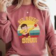 67 Meme Six Seven Bruh Retro Dabbing Teacher School Comfort Colors Sweatshirt Crimson