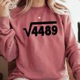 67 Meme Square Root 4489 Six Seven Slang Math Teacher Comfort Colors Sweatshirt Crimson