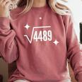 67 Meme Square Root 4489 Slang Math Teacher Men Women Comfort Colors Sweatshirt Crimson