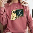 67 Teacher Halloween Skeleton Ghost Six Seven Meme Math Comfort Colors Sweatshirt Crimson
