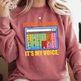 AAC Awareness AAC Teacher It's Not A Screen It's My Voice Men Women Comfort Colors Sweatshirt Crimson AAC Awareness AAC Teacher It's Not A Screen It's My Voice Men Women Comfort Colors Sweatshirt Crimson