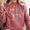 ABC Elemeno Kindergarten Teacher Boy Girl Kid Back To School Comfort Colors Sweatshirt Crimson