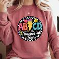 ABCD The Teacher Tour Back To School First Day Of School Comfort Colors Sweatshirt Crimson ABCD The Teacher Tour Back To School First Day Of School Comfort Colors Sweatshirt Crimson