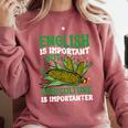 AG Teacher English Is Important But Agriculture Teacher Comfort Colors Sweatshirt Crimson AG Teacher English Is Important But Agriculture Teacher Comfort Colors Sweatshirt Crimson