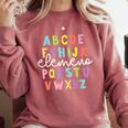 Alphabet ABC Elemeno Teacher Student Back To School Comfort Colors Sweatshirt Crimson Alphabet ABC Elemeno Teacher Student Back To School Comfort Colors Sweatshirt Crimson
