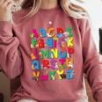 Alphabet Animals ABCs Zoo Kids Boys Girls Teacher Comfort Colors Sweatshirt Crimson