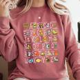 Alphabet Animals Back To School Pre-K Kindergarten Teacher Comfort Colors Sweatshirt Crimson Alphabet Animals Back To School Pre-K Kindergarten Teacher Comfort Colors Sweatshirt Crimson