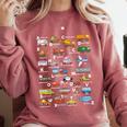 Alphabet Vehicles ABCs Learning Teachers Kids Boys Girls Comfort Colors Sweatshirt Crimson Alphabet Vehicles ABCs Learning Teachers Kids Boys Girls Comfort Colors Sweatshirt Crimson