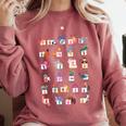 American Sign Language For Teachers ASL Alphabet Comfort Colors Sweatshirt Crimson American Sign Language For Teachers ASL Alphabet Comfort Colors Sweatshirt Crimson