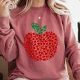 Apple Dot Pattern Art Teacher Appreciation Men Women Humor Comfort Colors Sweatshirt Crimson Apple Dot Pattern Art Teacher Appreciation Men Women Humor Comfort Colors Sweatshirt Crimson