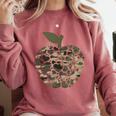 Apple Hearts Teacher Camouflage Clothing School Camo Apple For Men Women Girls Kids Comfort Colors Sweatshirt Crimson Apple Hearts Teacher Camouflage Clothing School Camo Apple For Men Women Girls Kids Comfort Colors Sweatshirt Crimson