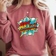 Art Is My Superpower Comic Artist Art Teacher Superhero Comfort Colors Sweatshirt Crimson