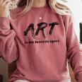 Art Teacher Comfort Colors Sweatshirt Crimson