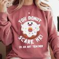 Art Teacher Halloween Donut Lover Costume Kawaii Monster Comfort Colors Sweatshirt Crimson Art Teacher Halloween Donut Lover Costume Kawaii Monster Comfort Colors Sweatshirt Crimson