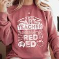 This Art Teacher Wears Red For Ed Men Women Comfort Colors Sweatshirt Crimson This Art Teacher Wears Red For Ed Men Women Comfort Colors Sweatshirt Crimson