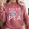 Ask Me How To Join PTA Crew Parent Teacher Matching School Comfort Colors Sweatshirt Crimson Ask Me How To Join PTA Crew Parent Teacher Matching School Comfort Colors Sweatshirt Crimson
