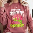 Assistant Principals Love Brains Zombie Teacher Halloween Comfort Colors Sweatshirt Crimson Assistant Principals Love Brains Zombie Teacher Halloween Comfort Colors Sweatshirt Crimson
