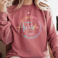 Autism Awareness Accept Adapt Advocate Autism Mom Teacher Comfort Colors Sweatshirt Crimson Autism Awareness Accept Adapt Advocate Autism Mom Teacher Comfort Colors Sweatshirt Crimson