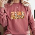 Autumn Pumpkin Thanksgiving Coffee Floral Teacher Fall Comfort Colors Sweatshirt Crimson Autumn Pumpkin Thanksgiving Coffee Floral Teacher Fall Comfort Colors Sweatshirt Crimson