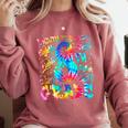 Back To School Eighth 8th Grade Tie Dye Typography Teacher Comfort Colors Sweatshirt Crimson