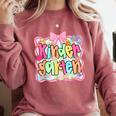 Back To School Kindergarten Preppy Teacher Girl Comfort Colors Sweatshirt Crimson Back To School Kindergarten Preppy Teacher Girl Comfort Colors Sweatshirt Crimson