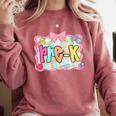 Back To School Pre-K Preppy Teacher Girl Comfort Colors Sweatshirt Crimson Back To School Pre-K Preppy Teacher Girl Comfort Colors Sweatshirt Crimson