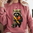 Back To School Raccoon Teachers Student Kids Comfort Colors Sweatshirt Crimson