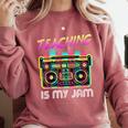 Back To School Retro Teaching Is My Jam 80s Teacher Boombox Comfort Colors Sweatshirt Crimson Back To School Retro Teaching Is My Jam 80s Teacher Boombox Comfort Colors Sweatshirt Crimson