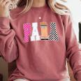 Back To School Teacher Para Preppy Checkered Para Life Comfort Colors Sweatshirt Crimson