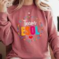 Back To School Teachers Crew Students Team ESOL Teacher Comfort Colors Sweatshirt Crimson Back To School Teachers Crew Students Team ESOL Teacher Comfort Colors Sweatshirt Crimson
