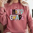 Back To School Third Grade Teacher First Day Of 3rd Grade Comfort Colors Sweatshirt Crimson Back To School Third Grade Teacher First Day Of 3rd Grade Comfort Colors Sweatshirt Crimson