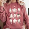Ballet Ghost Ballet Dancer Spooky Dance Halloween Teacher Comfort Colors Sweatshirt Crimson