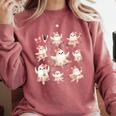 Ballet Ghost Ballet Dancer Spooky Dance Teacher Halloween Comfort Colors Sweatshirt Crimson