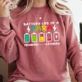 Battery Life Of a Paraprofessional Para Teacher Life Comfort Colors Sweatshirt Crimson Battery Life Of a Paraprofessional Para Teacher Life Comfort Colors Sweatshirt Crimson