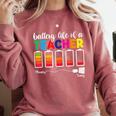 Battery Life Of a Teacher Shirt Thanksgiving Teacher Comfort Colors Sweatshirt Crimson Battery Life Of a Teacher Shirt Thanksgiving Teacher Comfort Colors Sweatshirt Crimson