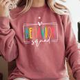 Behavior Squad School Counselor SPED Teacher Kids Women Men Comfort Colors Sweatshirt Crimson