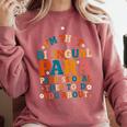 Bilingual Paraeducator Paraprofessional Parapro Teachers Comfort Colors Sweatshirt Crimson