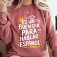 Bilingual Teacher Maestra Spanish Teacher Comfort Colors Sweatshirt Crimson