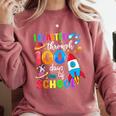 I Blasted Through 100 Days Of School 100th Day Teacher Kids Comfort Colors Sweatshirt Crimson
