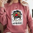 Bleached Teacher Para Life Paraprofessional Cute Messy Bun For Men Women Girls Kids Comfort Colors Sweatshirt Crimson Bleached Teacher Para Life Paraprofessional Cute Messy Bun For Men Women Girls Kids Comfort Colors Sweatshirt Crimson